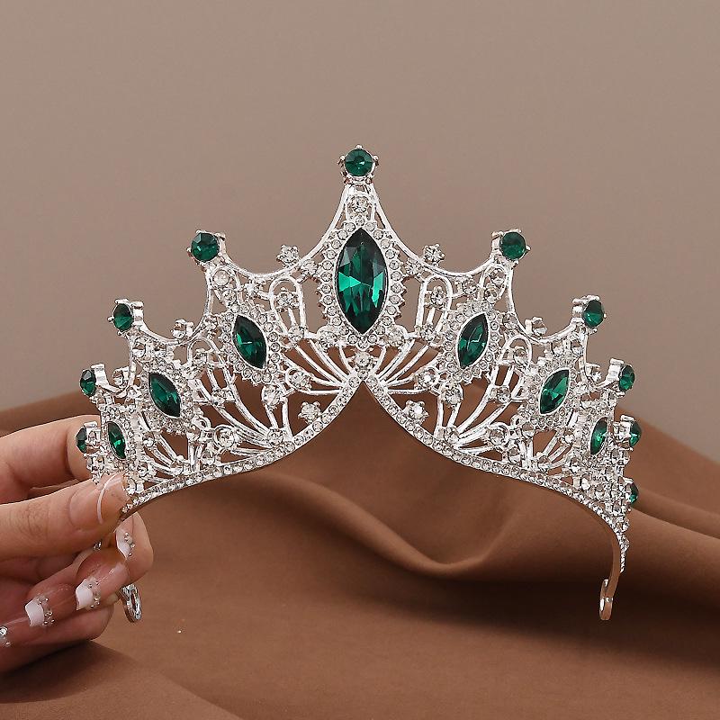 Baroque Retro Crystal Bridal Crown Rhinestone Headband Court Style Adult Hair Accessories