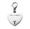 Unique Heart Shaped Id Pendant Keyring,Stainless Steel Custom Engraved Alert Alert Keychain