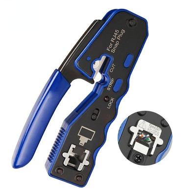 Ferramenta de Crimpagem RJ45 Pass Through Crimpador Cortador para Cat6a Cat6 Cat5 Cat5e 8P8C Conector Modular Ferramenta de Crimpagem Ethernet