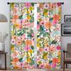 Flower Curtains for Living Room Curtain Anti-mosquito Curtains 2 Pieces Tulle for Bedroom Halloween Decoration Partition Shades