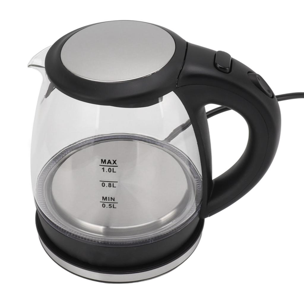 Electric Glass Kettle 2000W High Power 1L Large Capacity Automatic Power Off Blue Light Water Kettle