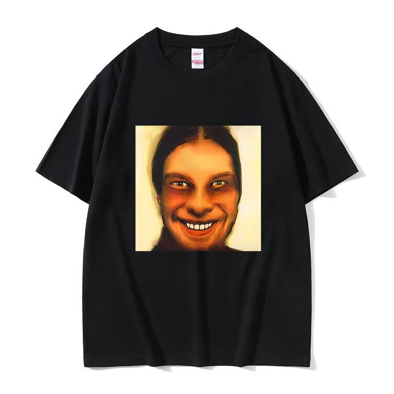 Aphex Twin Mugshot Tshirt Unisex Unisex Fashion Retro Oversized Short Sleeve Male High Quality Soft Cotton Tshirt Unisex Casual Tees