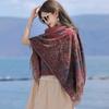 Ethnic Style Cashew Pattern Shawl Cloak Scarf: Imitation Cashmere, Thick, Dual-Purpose Women's Accessory for Autumn/Winter