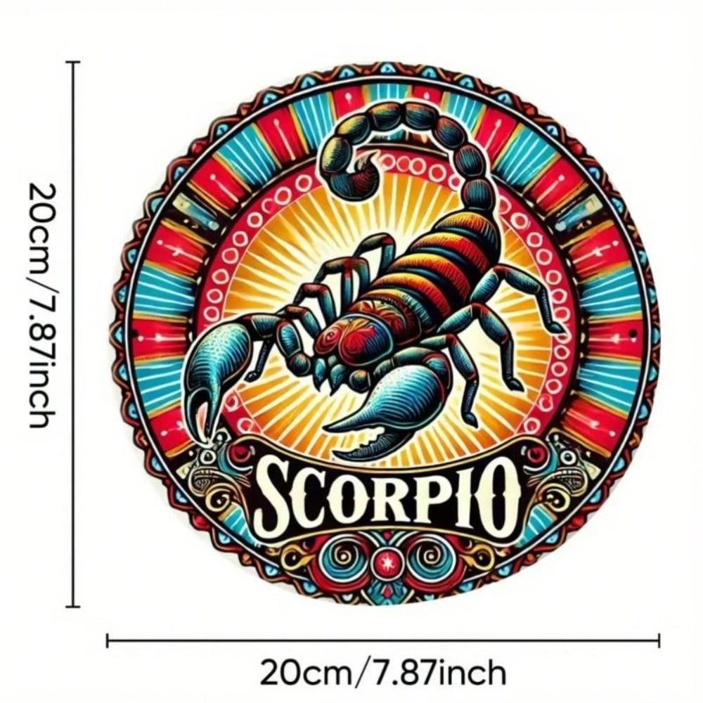 Iron Wall Art Scorpio Zodiac Sign Retro Home Decor Scorpion Constellation Metal Wall Decor