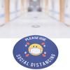 5pcs   Bag Safety Distance Sign Decal Distance Warning Floor Sticker for Store HospitalXG021