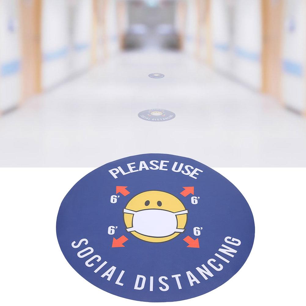 5pcs   Bag Safety Distance Sign Decal Distance Warning Floor Sticker for Store HospitalXG021