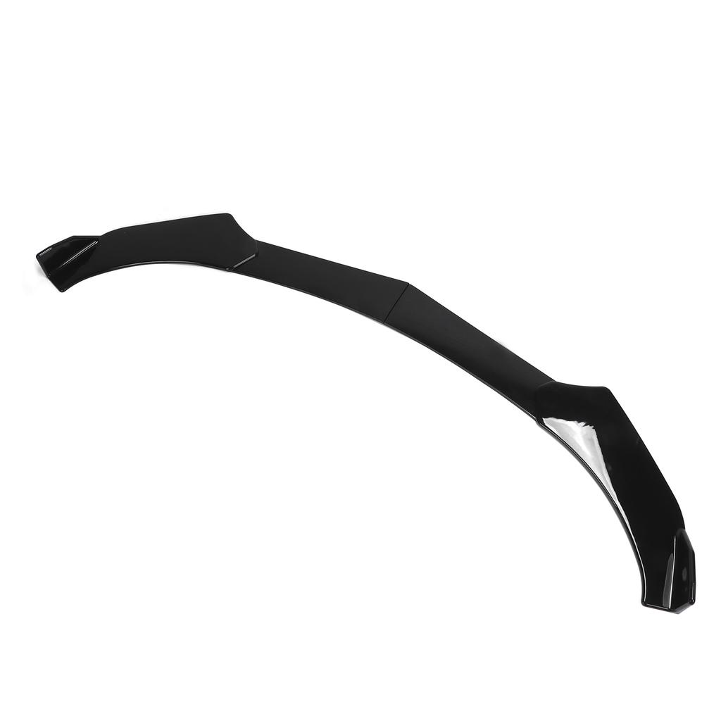 Front Bumper Lip Spoiler 4 Parts Form Universal Modification Aggressive DecorationGlossy Black