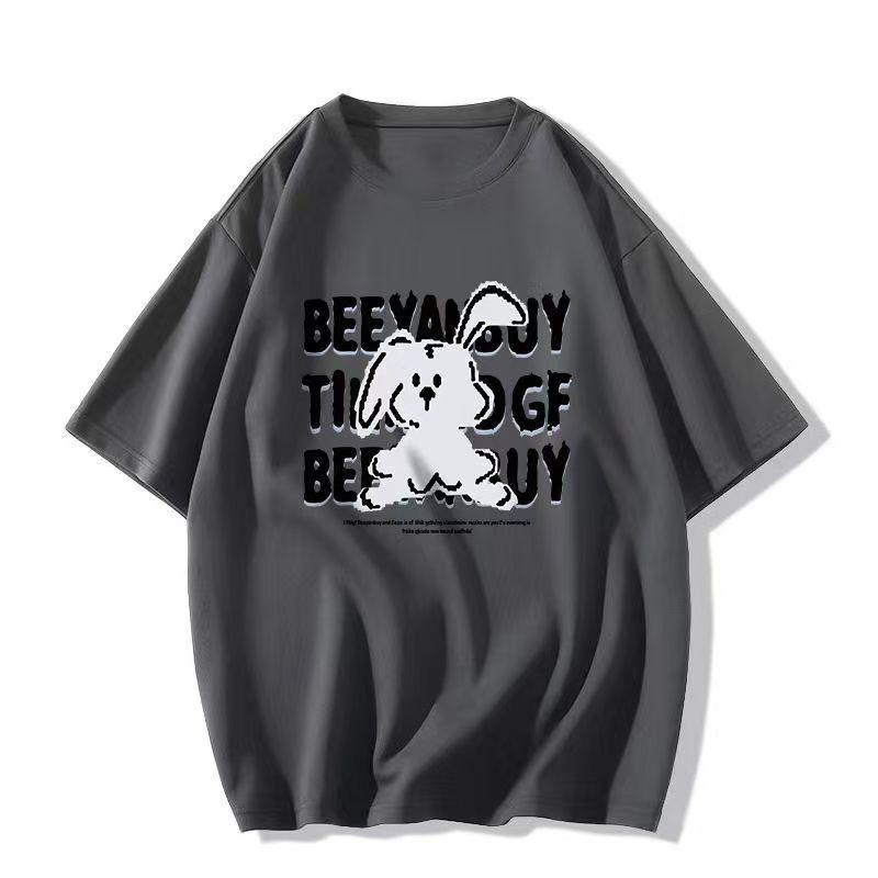 Sommer Damen Neues Cartoon-Druck Kurzarm-T-Shirt Lockere Oberteile