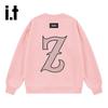 izzue Unisex Retro Letter Print Pullover Sweatshirt