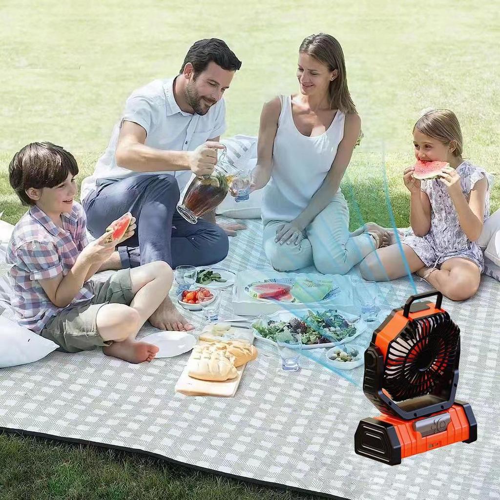 Cross-Border Multifunctional Rechargeable Oscillating Fan & LED Camping Light