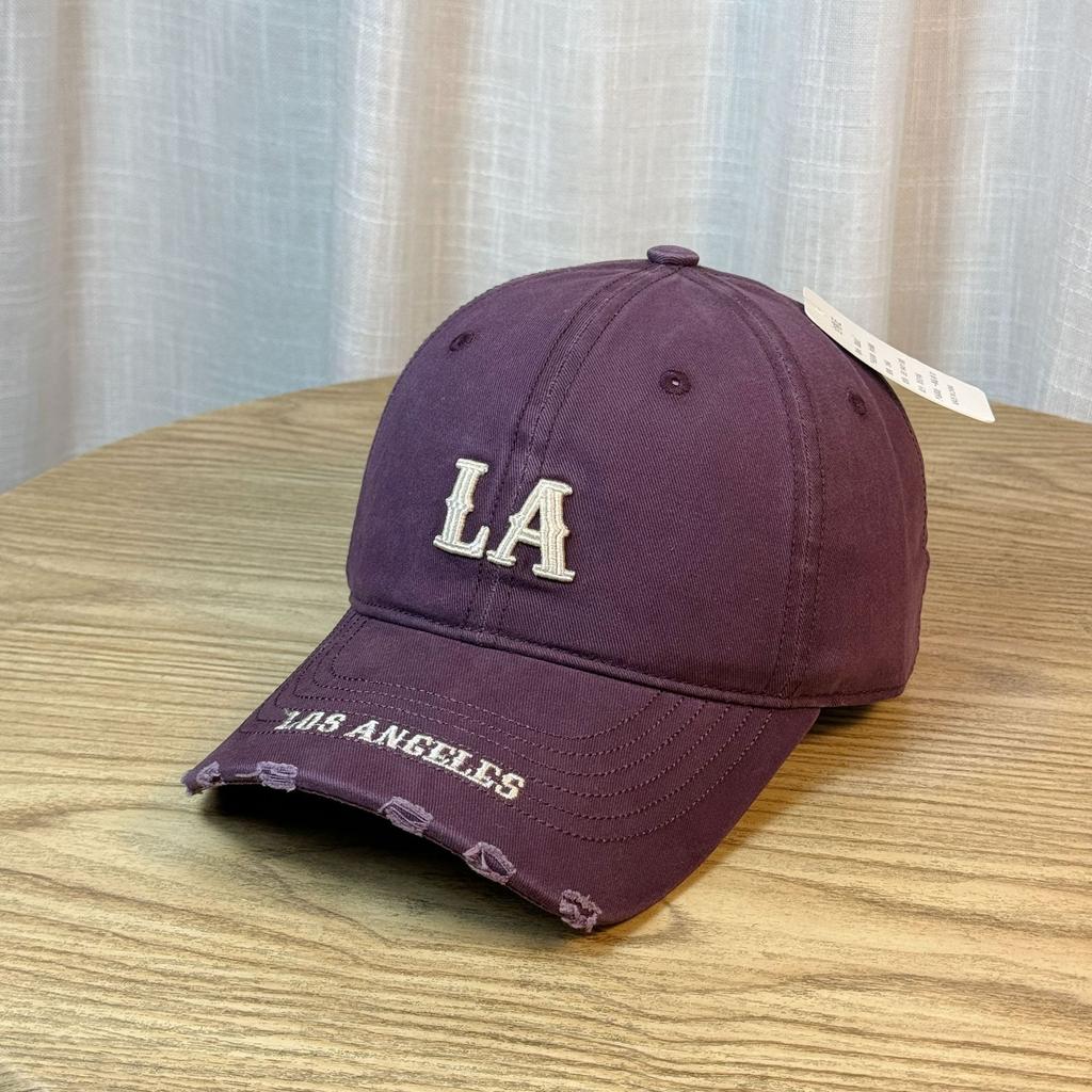 Neue LA Baseballkappe für Damen Koreanischer Stil Gestickte Schirmmütze Tiefer Sitz Sonnenschutz Kleines Gesicht