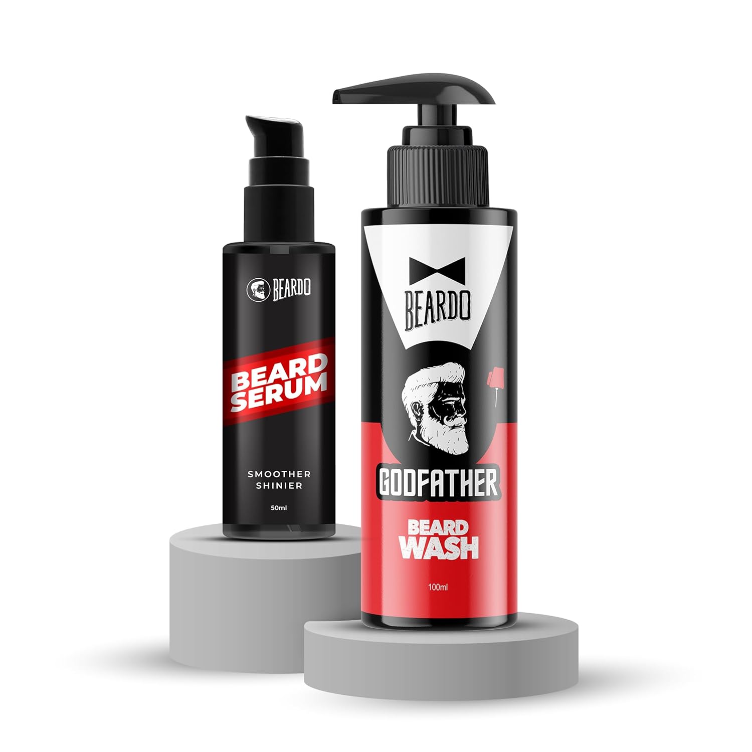 

Beardo Godfather Beard Wash 100ml & Serum 50mlSet of 2 – Deep Hydration, Frizz Control, Softens Beard for Grooming Men