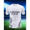 Men's Football Training Quick Drying Jersey Breathable Round Neck T-shirt Letter Printed Outdoor Top