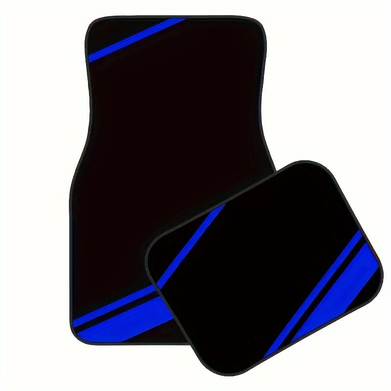 4Pcs Car Floor Mats with Blue Stripe Design- universal - simple and generous, racing style perfect gift for men and women!