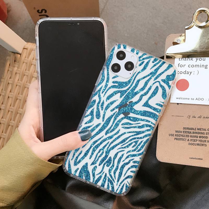 Cartoon Zebra Pattern Phone Case for iPhone 11 12 13 Mini Pro XS MAX 8 7 6 6S Plus X 5S SE 2020 XR Clear Case