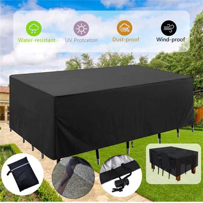 Outdoor Dustproof Protective Covers With Windproof Rope Adjustable Buckle For Furniture Table Chairs