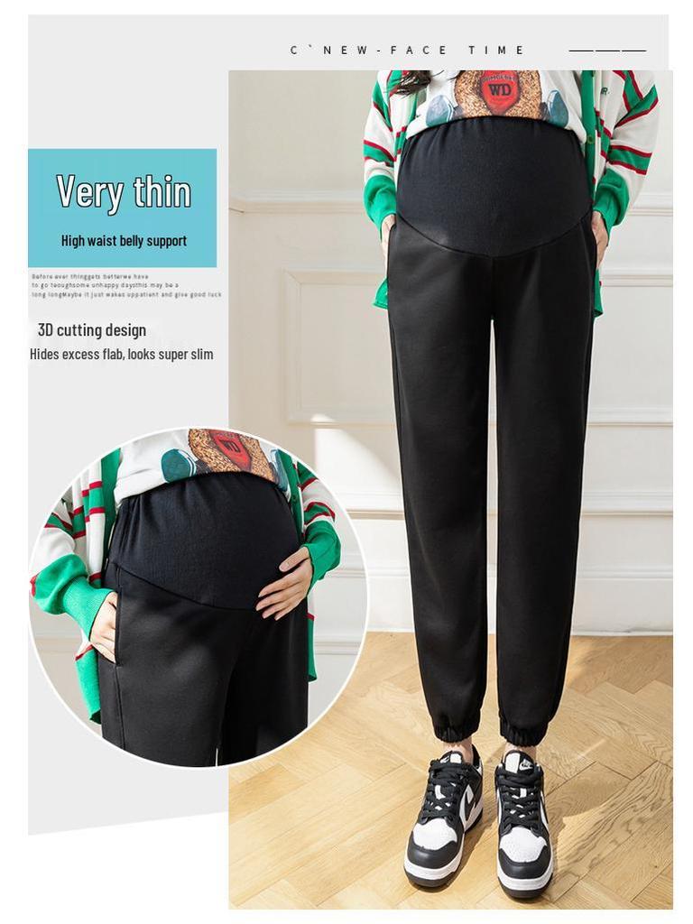 Umstands-Harem-Sweathose: Herbst/Winter Lässig Locker Geschnitten mit Bündchen an den Knöcheln