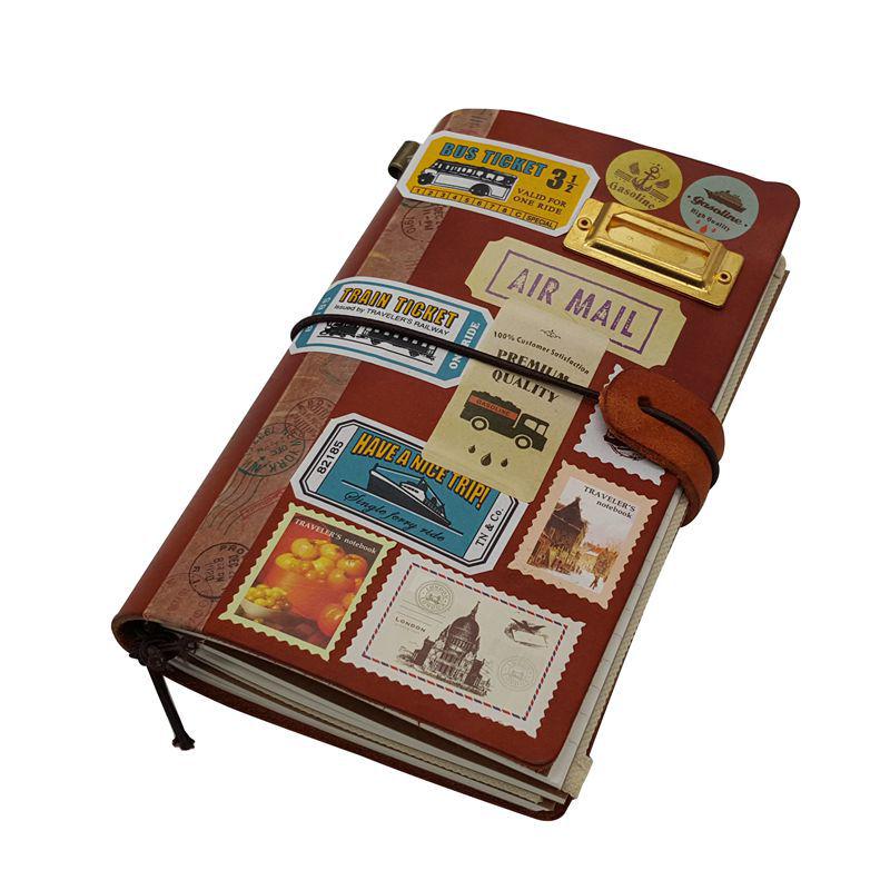 Cowhide Traveler's Loose-leaf Notebook Planner Diary