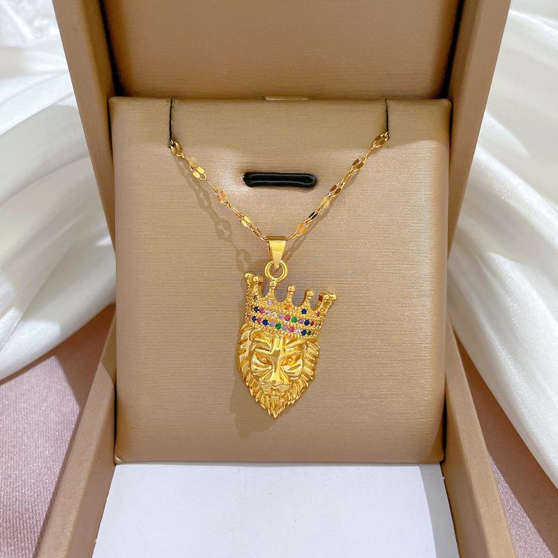 Geometric Popular Elements Luxury Banquet Wedding Necklace Women'S Versatile Clavicle Chain Titanium Steel