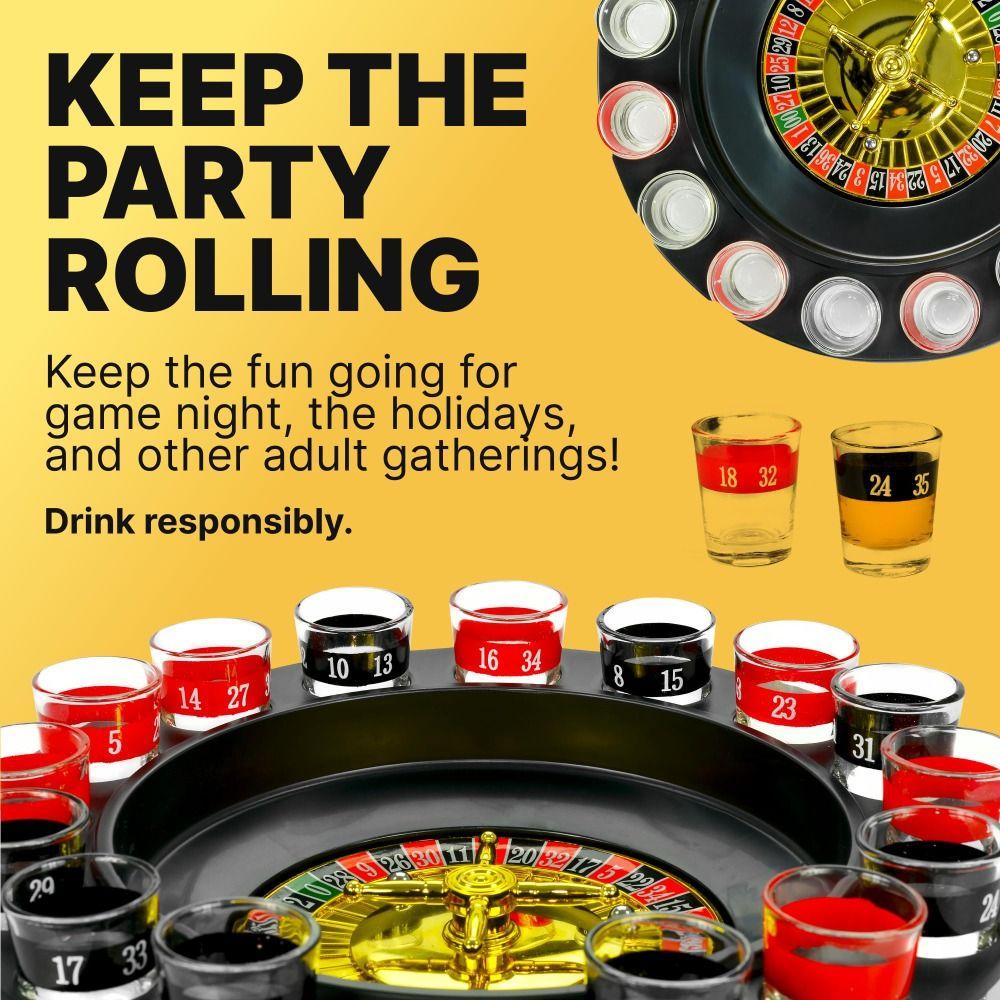 With Metal Balls Shot Glass Roulette Red Black Russian Roulette  for Party Game Drinking Party