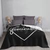 Feminist Heart L | Black Blanket For Sofa Bed Travel Big Large Word Feminist Embroidery Heart Heart Shaped Cute