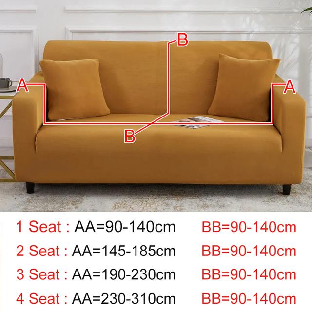 Solid Color Sofa Cover Breathable Elastic Simple Sofa Protect Sofa All -Inclusive Fashion Pattern Couch Cover For Living Room