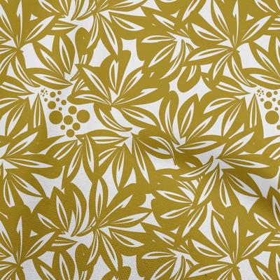 Cotton Flex Dark Mustard Fabric Floral & Quilting Supplies Print Sewing Fabric By The Yard 40 Inch