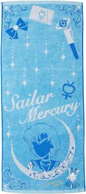 BANDAI Sailor Moon Costume Face 4085000300 (Sailor Mercury) Towel, 100% Cotton,