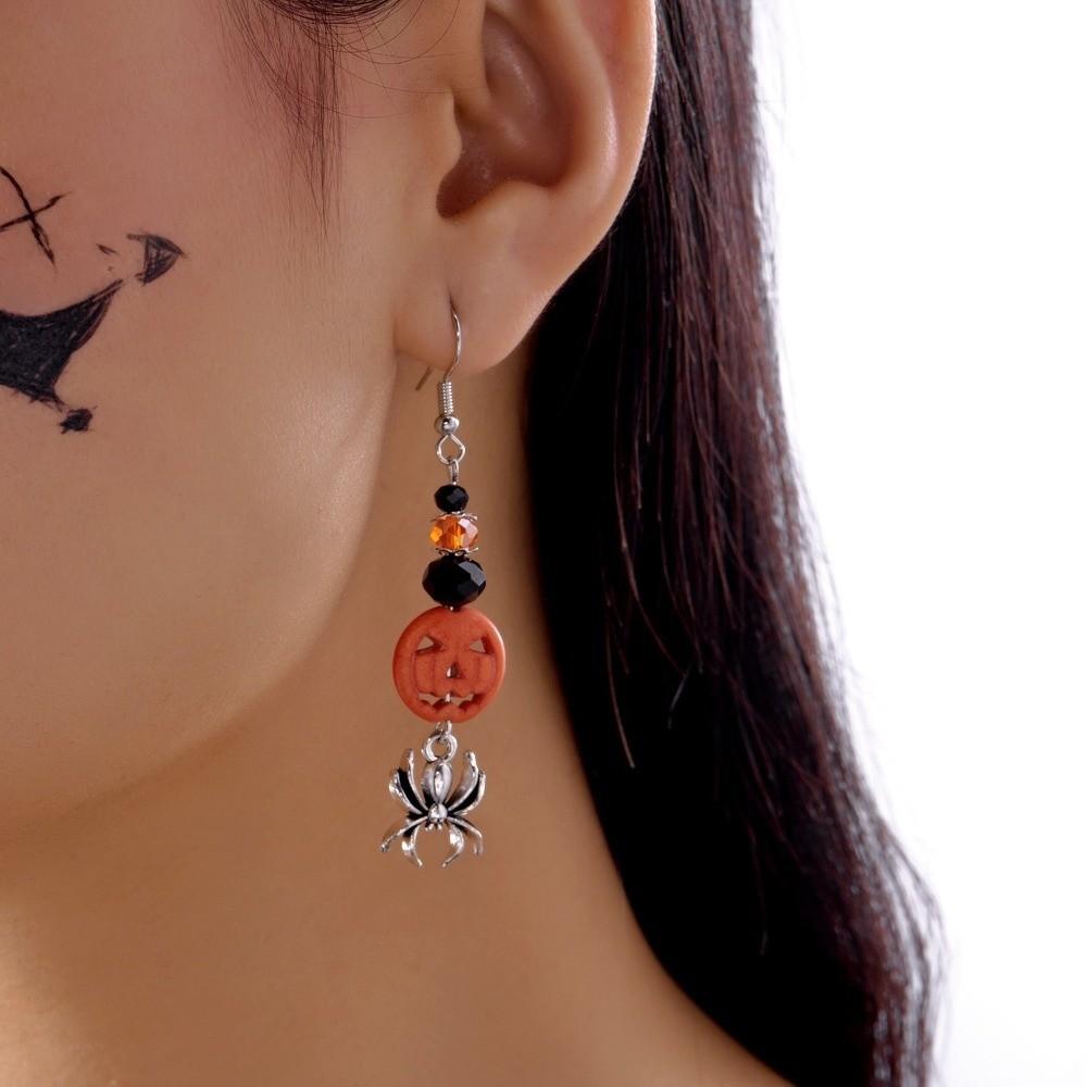 Bat Ghost Ear Studs Spider Pumpkin Dangle Earrings Fashion Halloween Earrings  Unisex