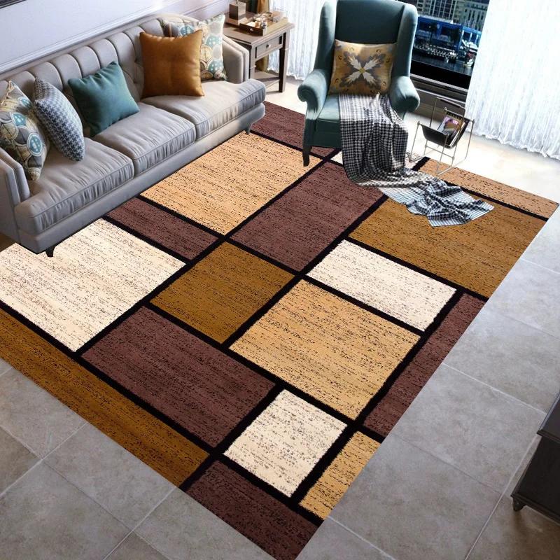 Stylish Geometric lines Washable Modern 3D Printing Carpet Mat for Living Room Bedroom Toilets Home Decoration Rugs