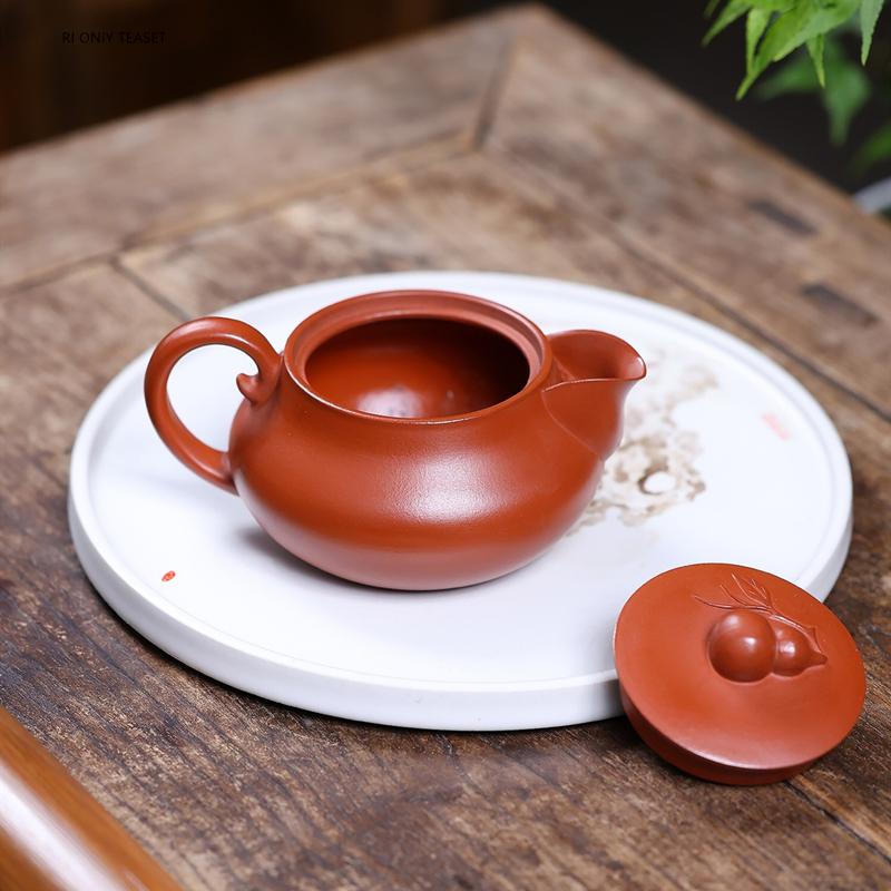 250ml Yixing Purple Clay Teapots Creative Handmade Gourd Shape Tea Pot Beauty Tea Infuser Kettle Chinese Tradition Zisha Teaware