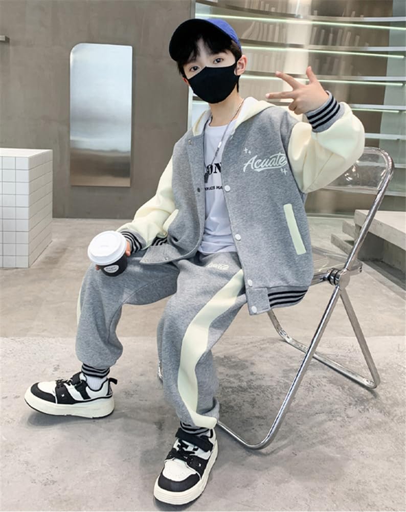 KOSIKINI Tracksuit featuring a Long Sports and Sizes and perfect for spring and This junior tracksuit set makes a great Day gift for 2-Piece Boys'