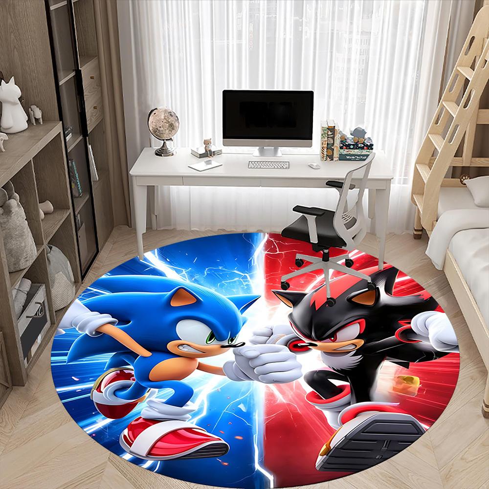 S-Sonic Shadow Office Round Area Rug, Under Office Chairs Bedroom Living Room Home Decor, A1022353