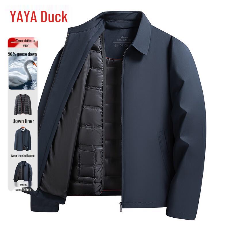 YAYA Men s Mid-aged Goose Down Lapel Jacket 180