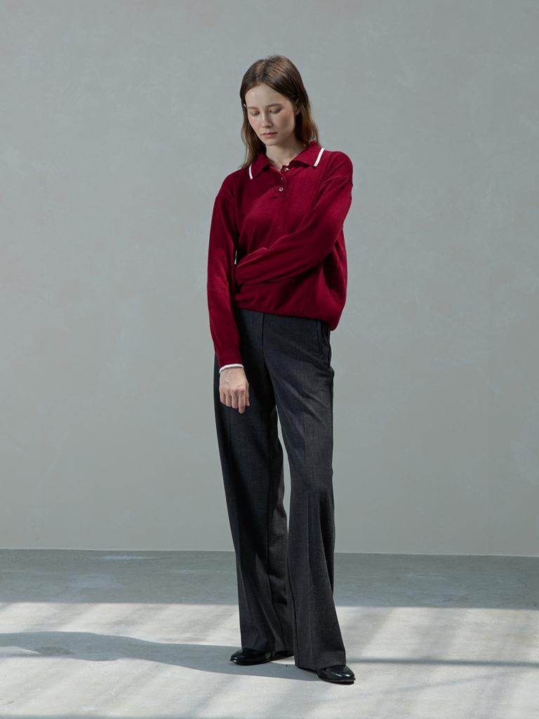 Aheule Leco Wide Span Slacks_Charcoal