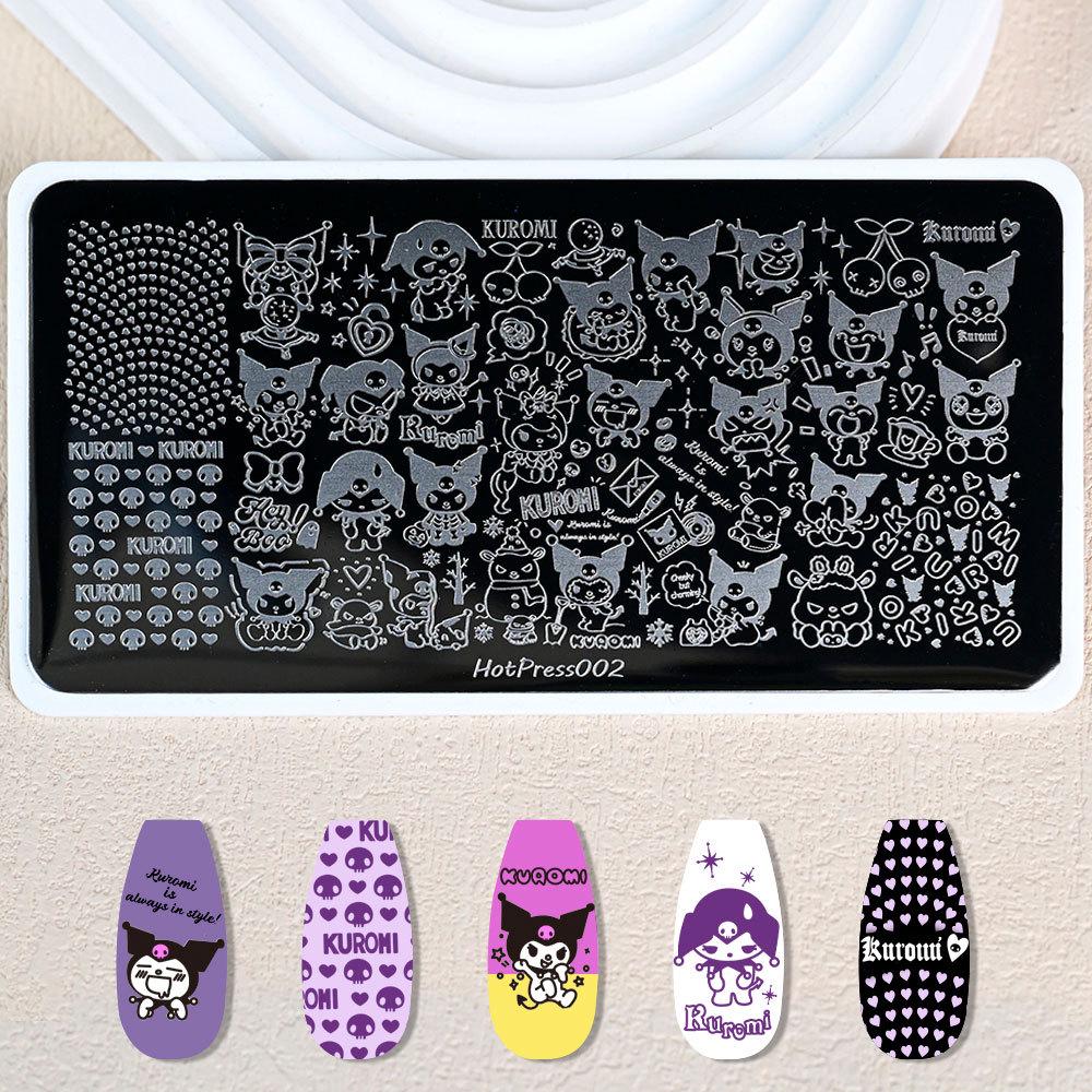 KT Cat & Mickey Mouse Anime Nail Art Stamping Plate for Beginners