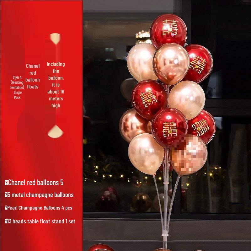 Romantic Wedding Room Balloon Decoration Set for Bedroom and Table