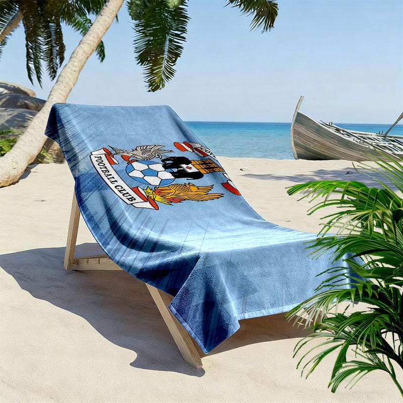 Coventry City Print Beach Towel, Large Soft Quick Dry Towel for Beach Camping Swimming