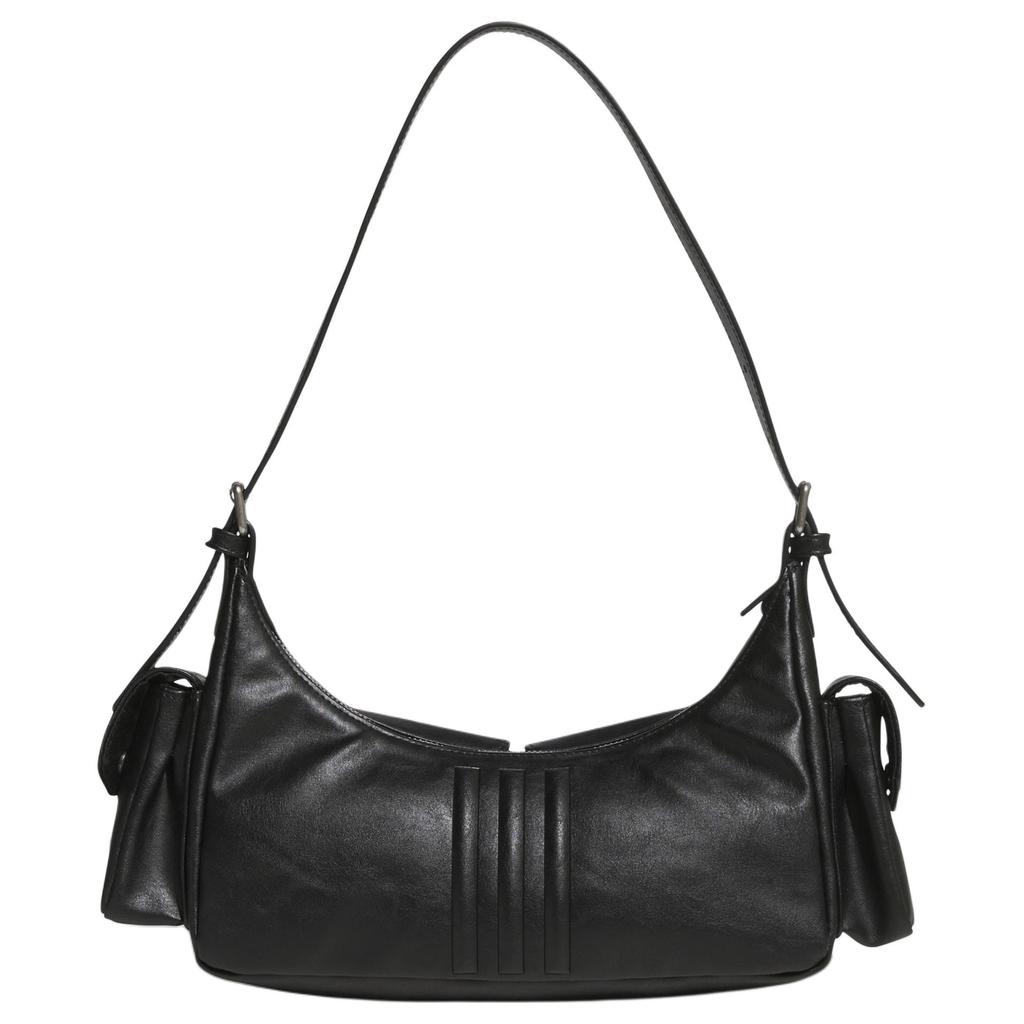 Adidas Originals Retro Style Design Polyurethane Handheld Shoulder Bag Women Bags Black KW4748