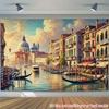 2D Venice Cityscape Background Cloth for Event & Party Backdrop