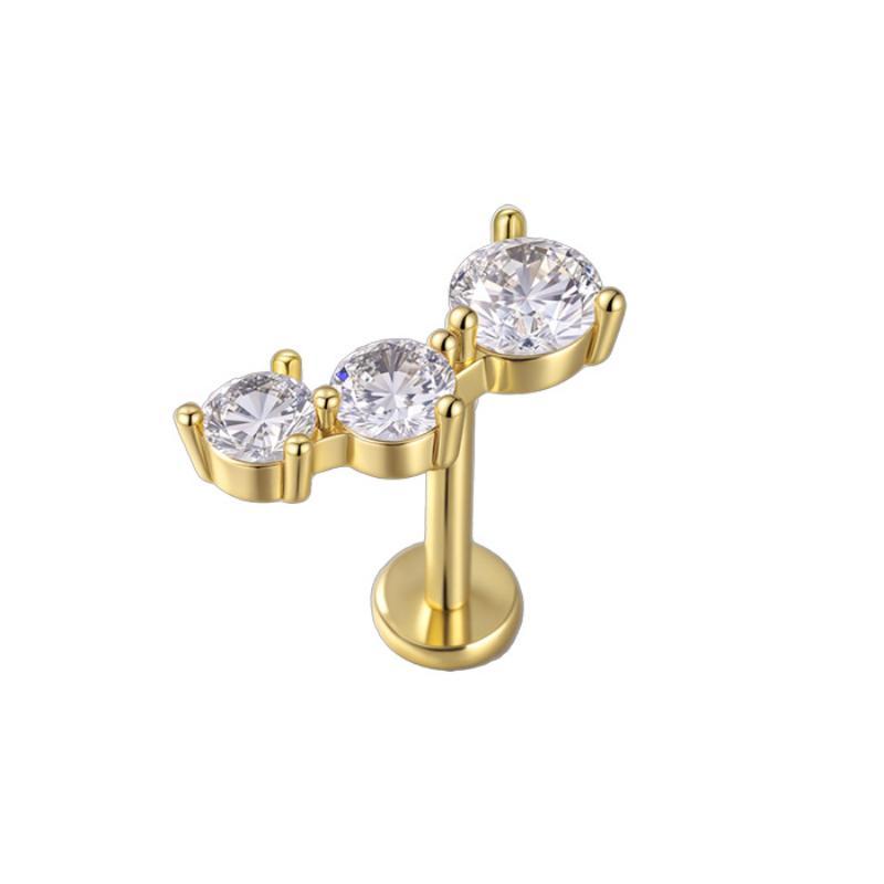1 Adet Çiçek Tragus Piercing Küpe Ucu İçten Dişli 316L Cerrahi Çelik Takı