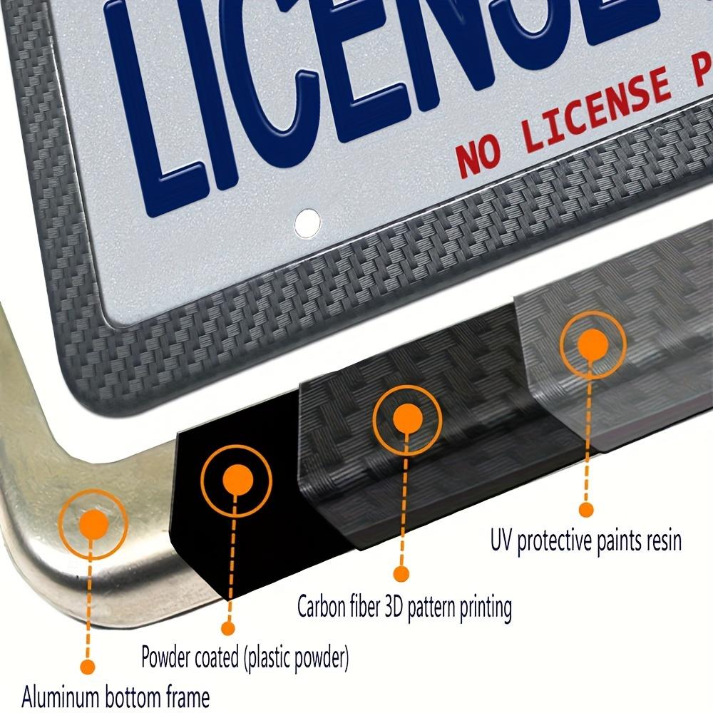 Universal US/CA Standard Size Plate Frame Covers Upgrade Your Car with These Stylish Carbon Fiber Pattern License Plate Frames
