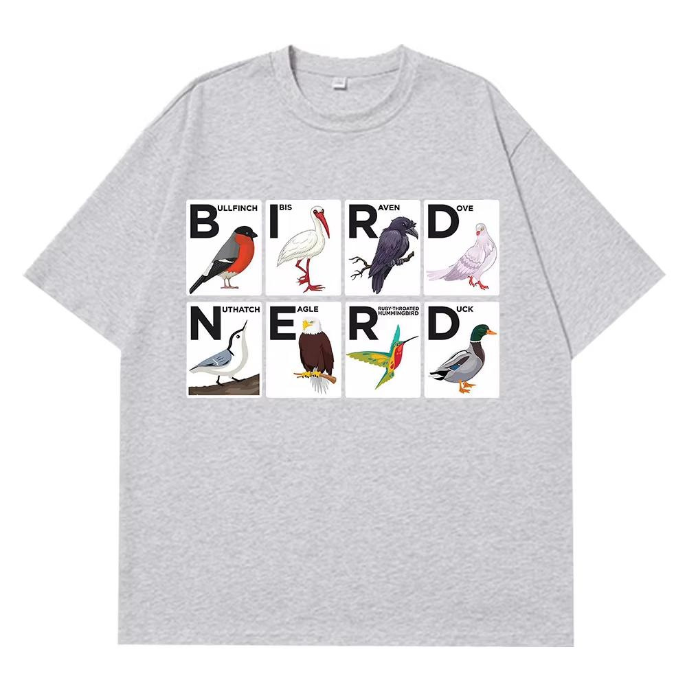 Bird Nerd Watching Vintage Retro Birdwatching Watcher Funny TShirt Men Women Harajuku Casual pure Cotton Tshirts Fashion Top