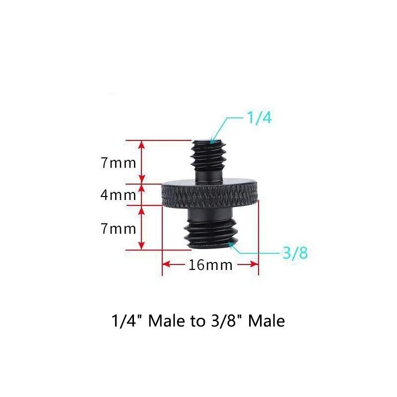 1/4" to 3/8" Screw Adapter Converter Threaded Spigot Mount for GoPro Action Camera Flash Tripod Monopod Light Stand Microphone