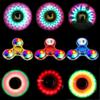 Creative Led Light Luminous Fidget Spinner Changes Golw In The Dark Stress Relief Toys For Kids ,6PCS