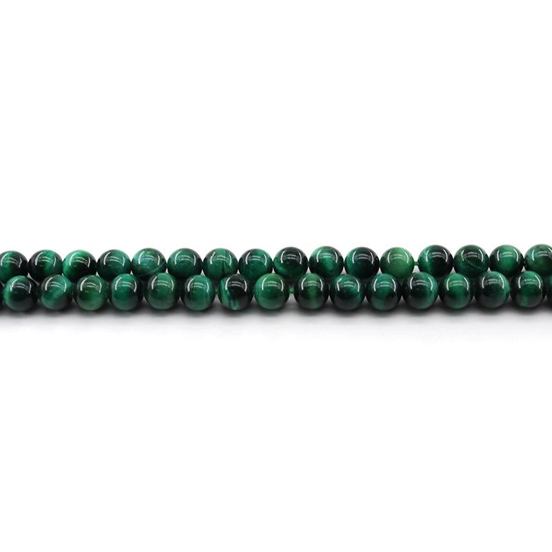Green Tiger Eye Beaded Strands: Natural Semi-Finished Stone Jewelry Accessories