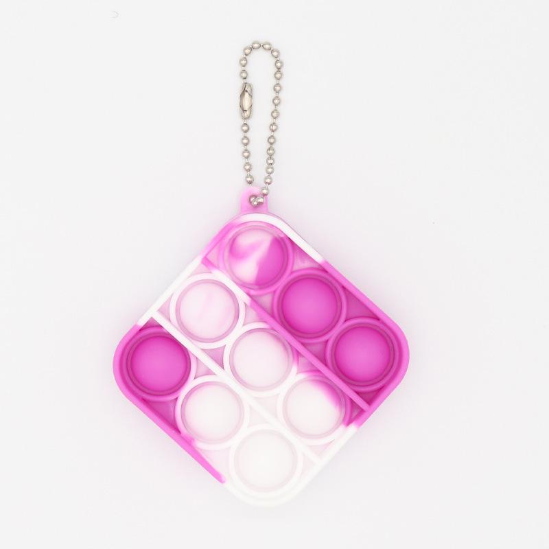 Colorful Silicone Keychain Bubble Toy - Mouse Killer Pendant and Educational Decompression Tool