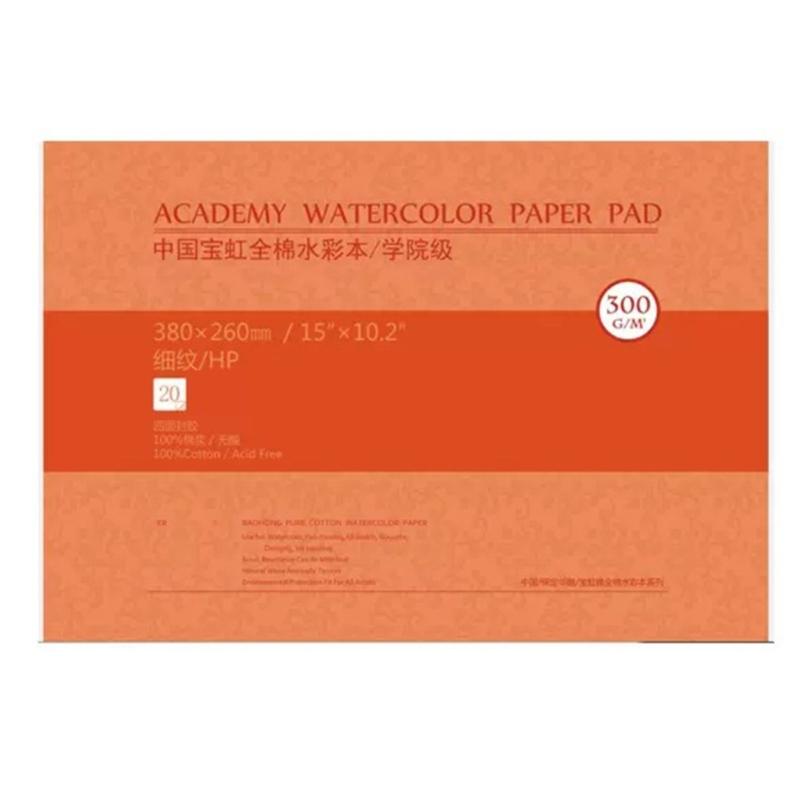 20 Sheets 300g Watercolor Paper Pad For Students And Travel Sketching Cotton Art Sketchbook Watercolor Painting Book