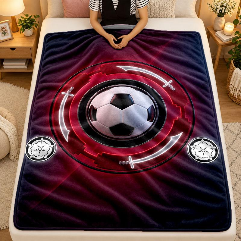 Flannel BlanketSheffield United Football Warm Soft Throw Blanket for Indoor Sofa Bed Living Room Use
