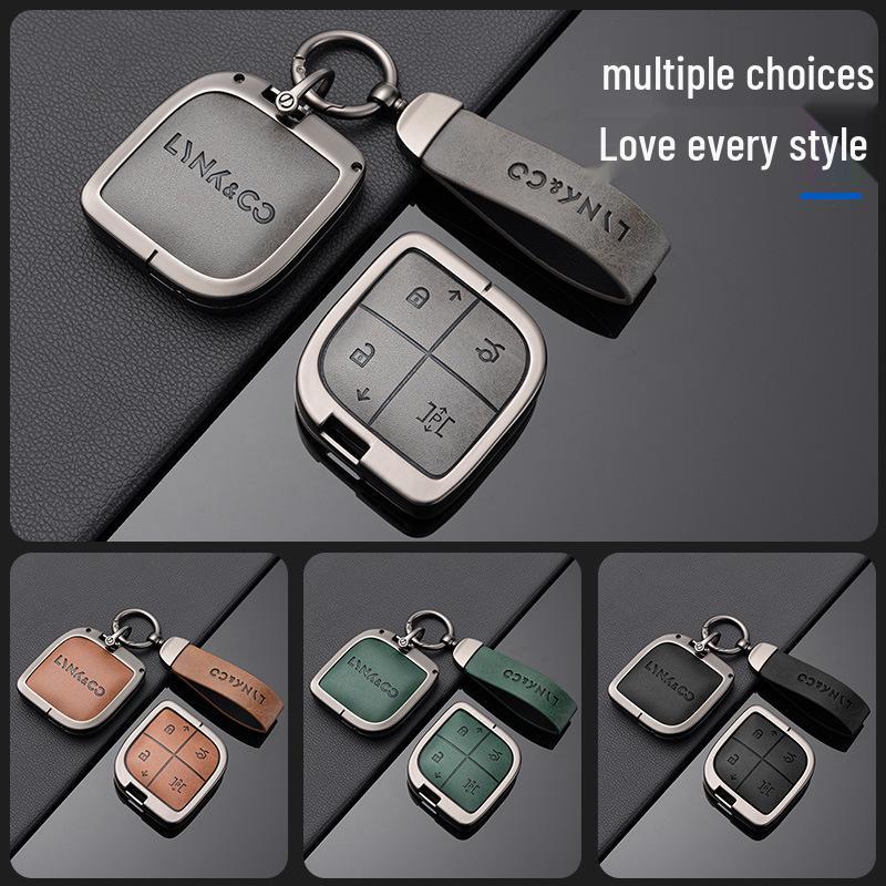 Zinc Alloy Key Case for Lynk & Co Models - Fits Z20, Z10, Co 900 - Premium Metal Smart Card Holder